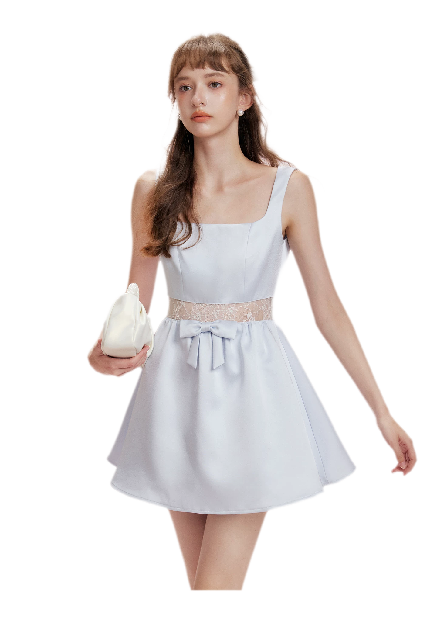 Lace Waist Satin Dress
