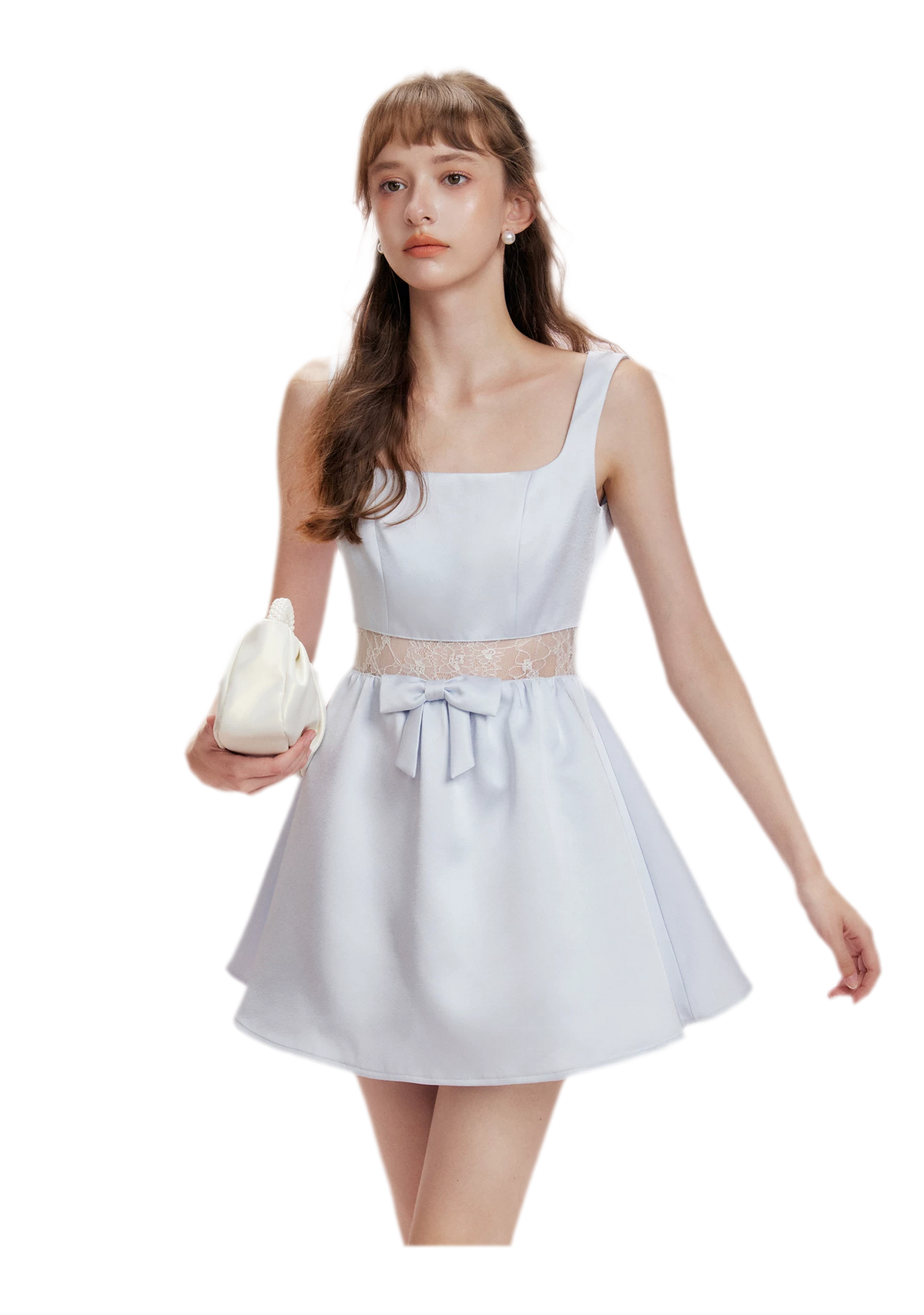 Lace Waist Satin Dress