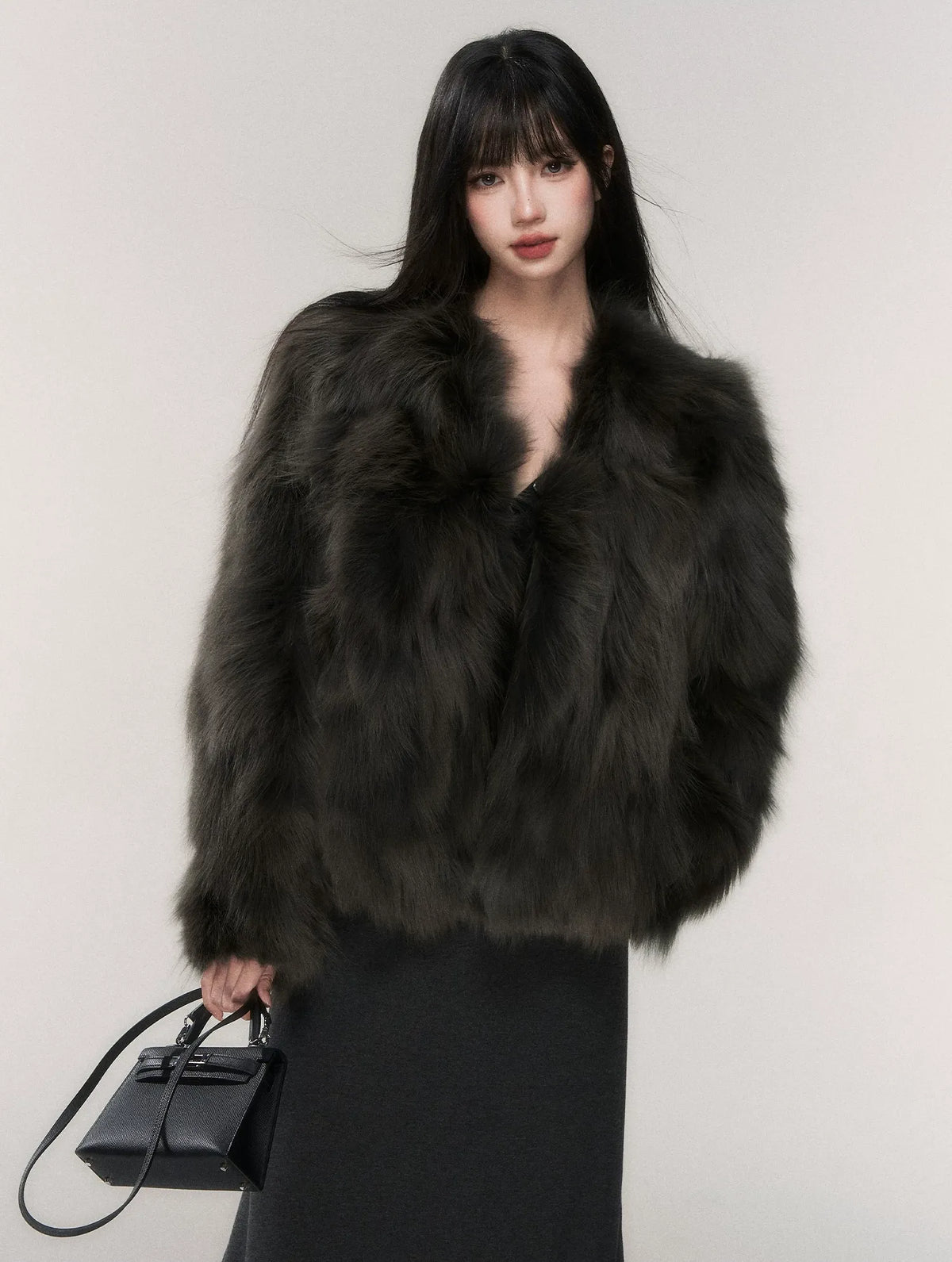Crown-Grade Fox Fur Jacket