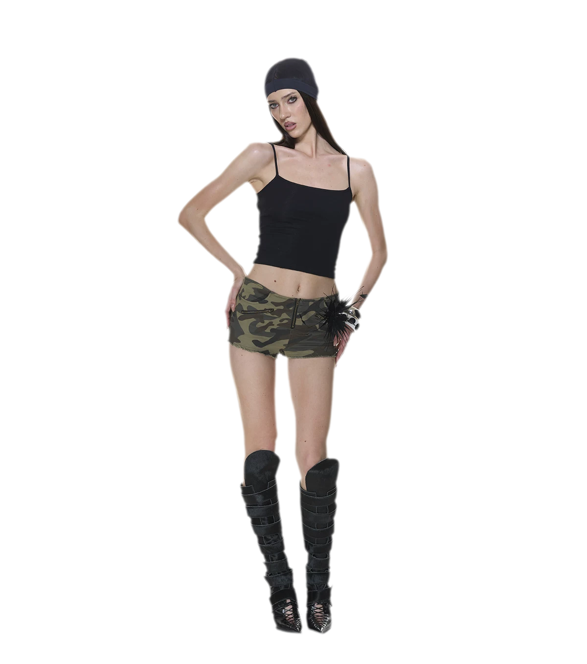 Cross Back Ribbed Cami