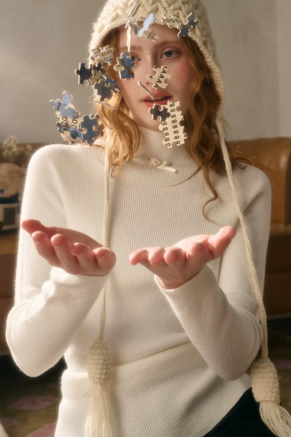 Cashmere Ribbed Fitted Sweater — Load image 12 in gallery view