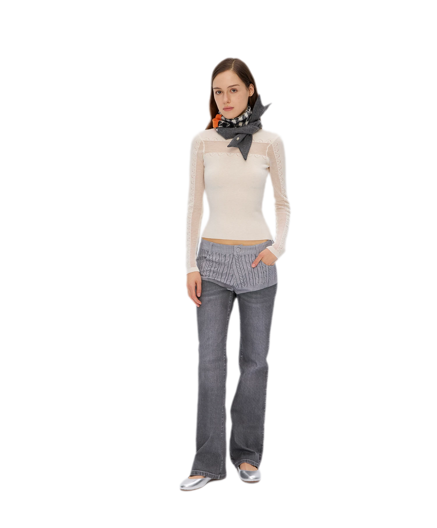 Wool Rib Knit Top