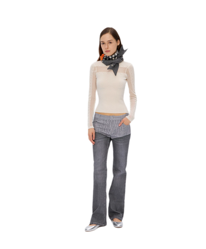 Wool Rib Knit Top