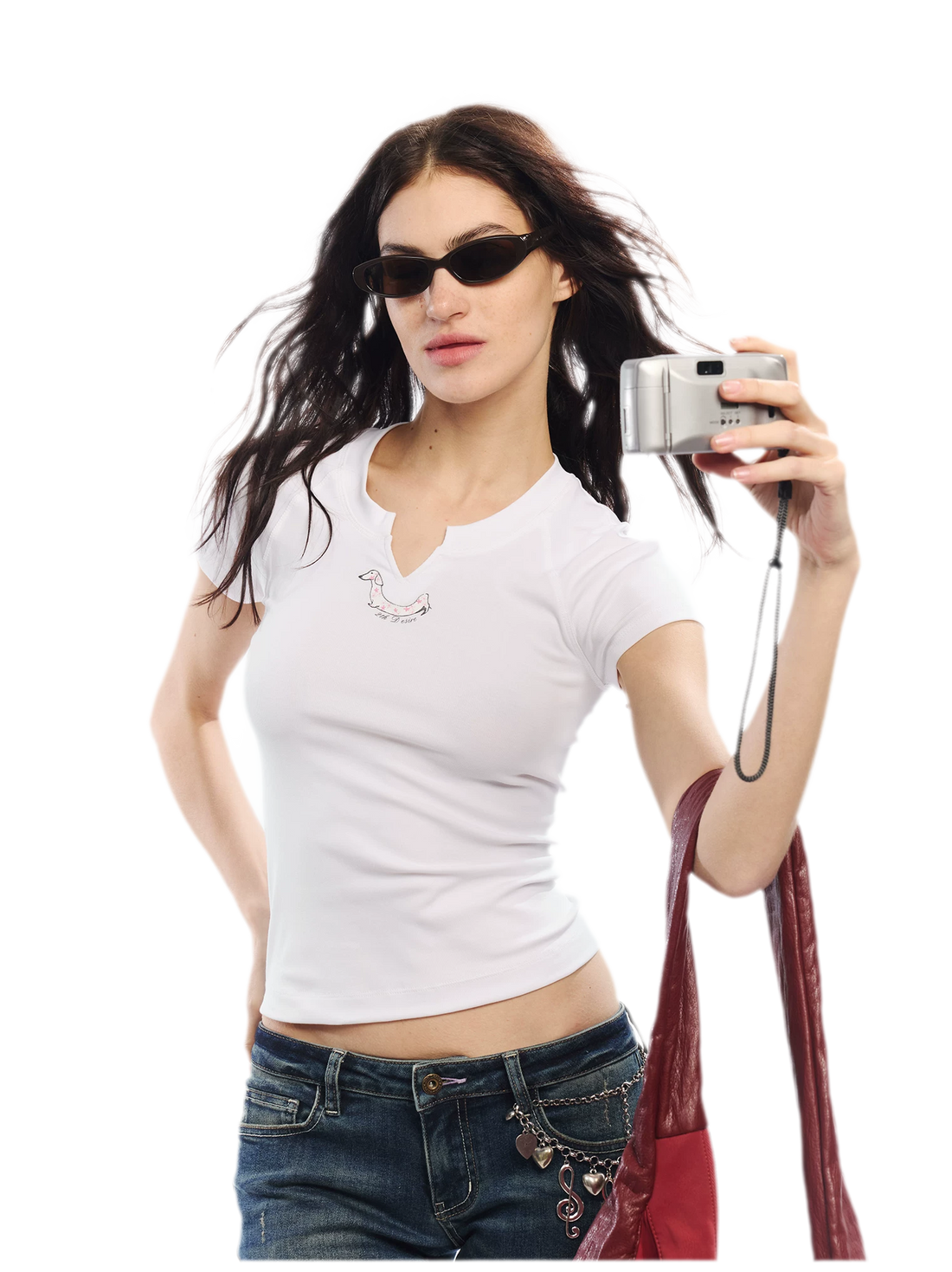 2TH DESIRE Summer V-neck Slim Fit T-shirt – view 22