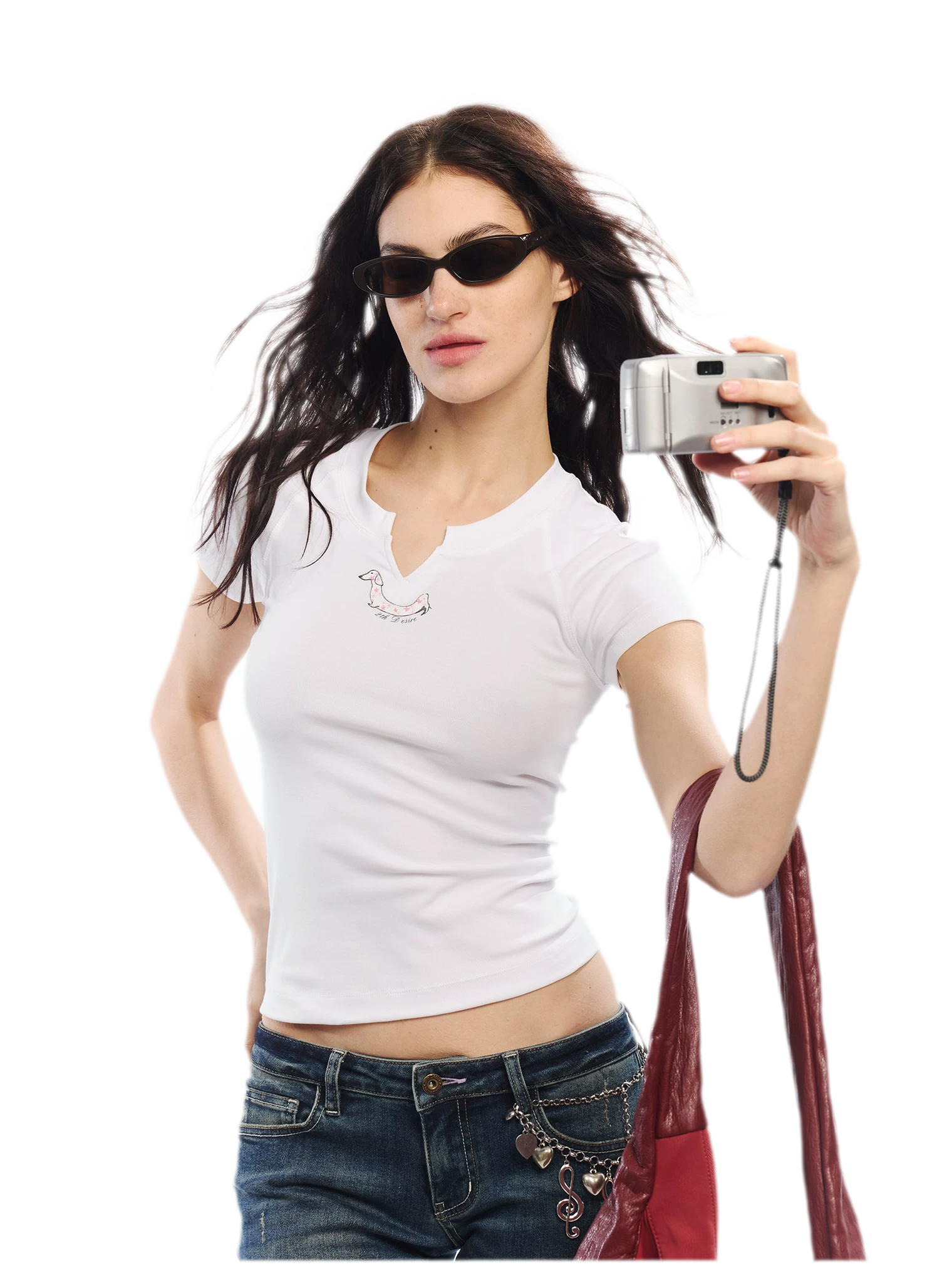 Summer V-neck Slim Fit T-shirt