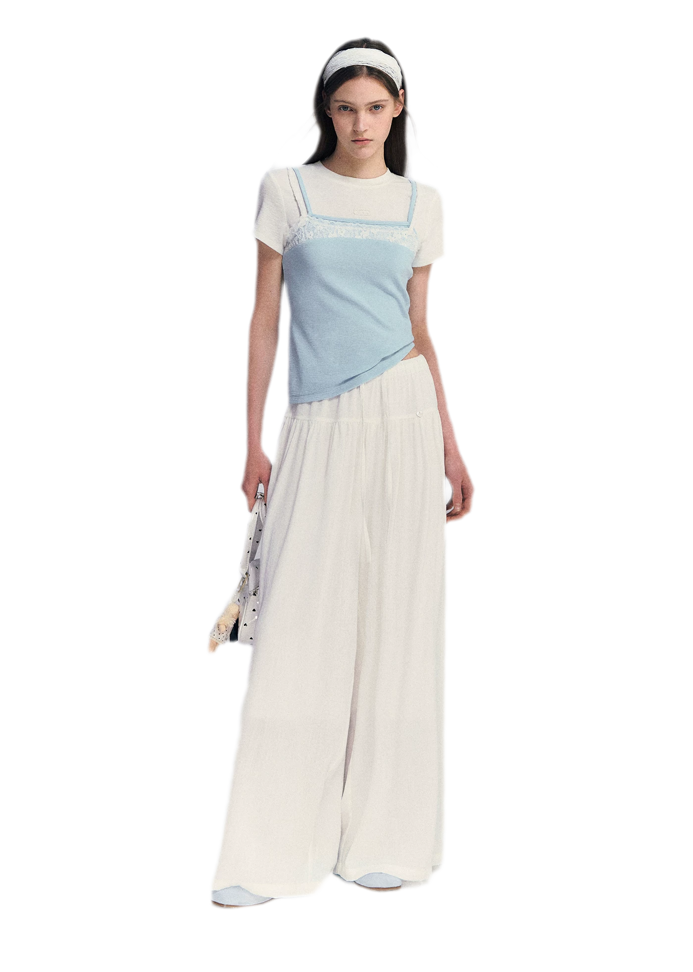 Lace Trim Layered Tee