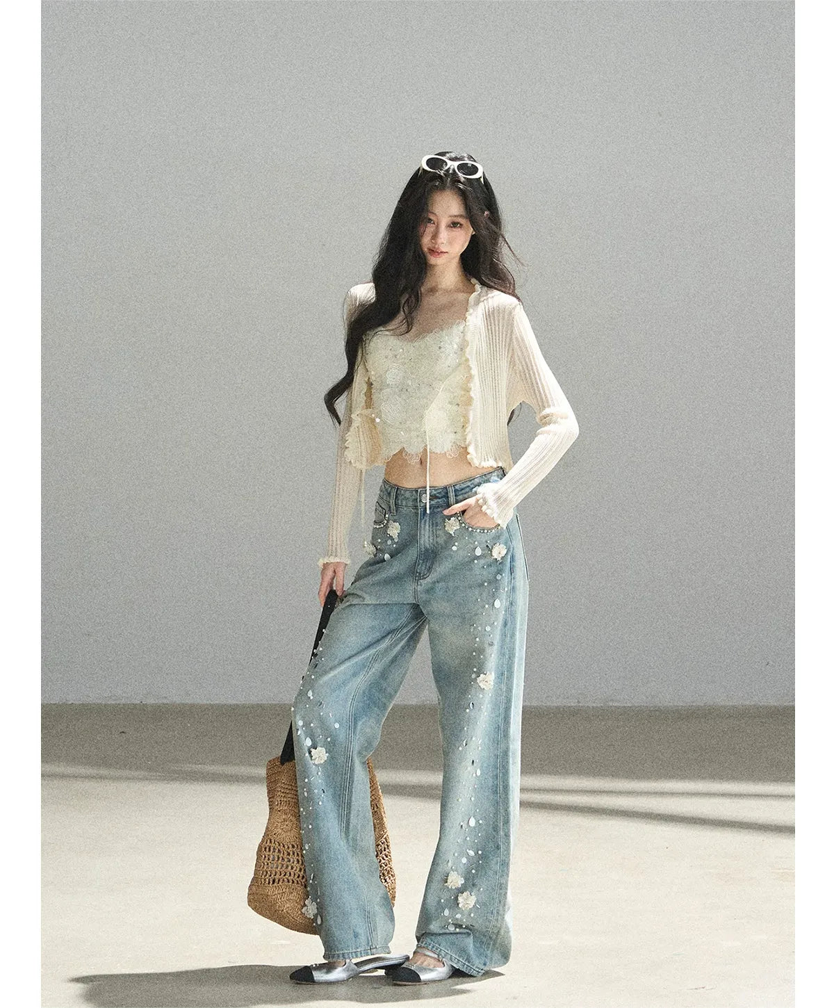 Lace Camisole Knit Set