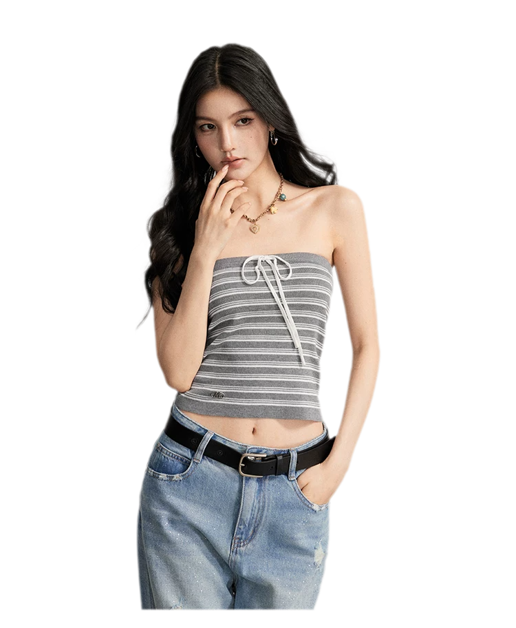 Striped Knit Bustier