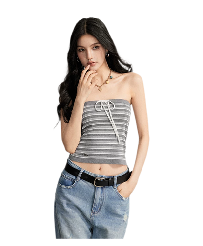 Striped Knit Bustier