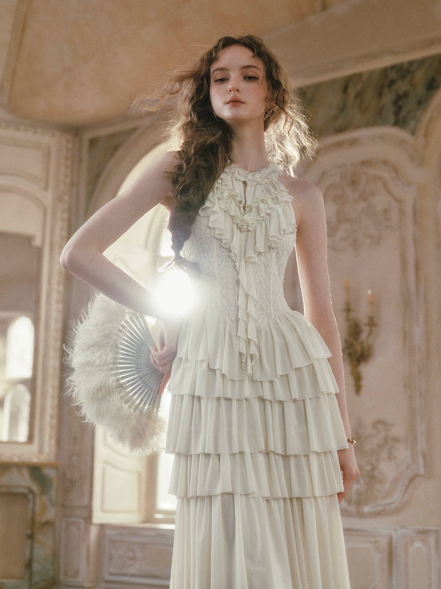 Ruffled Corset Fishbone Dress