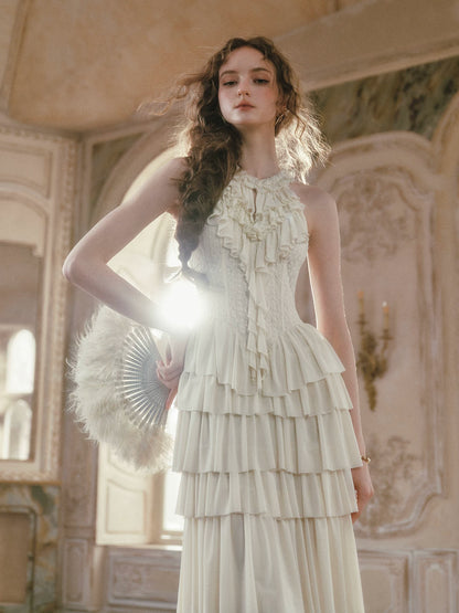 Ruffled Corset Fishbone Dress