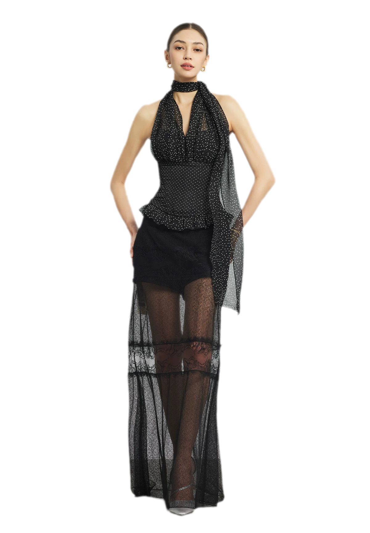 Nanyang Chiffon Halter Bustier