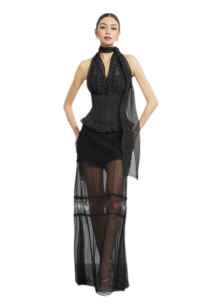 Nanyang Chiffon Halter Bustier