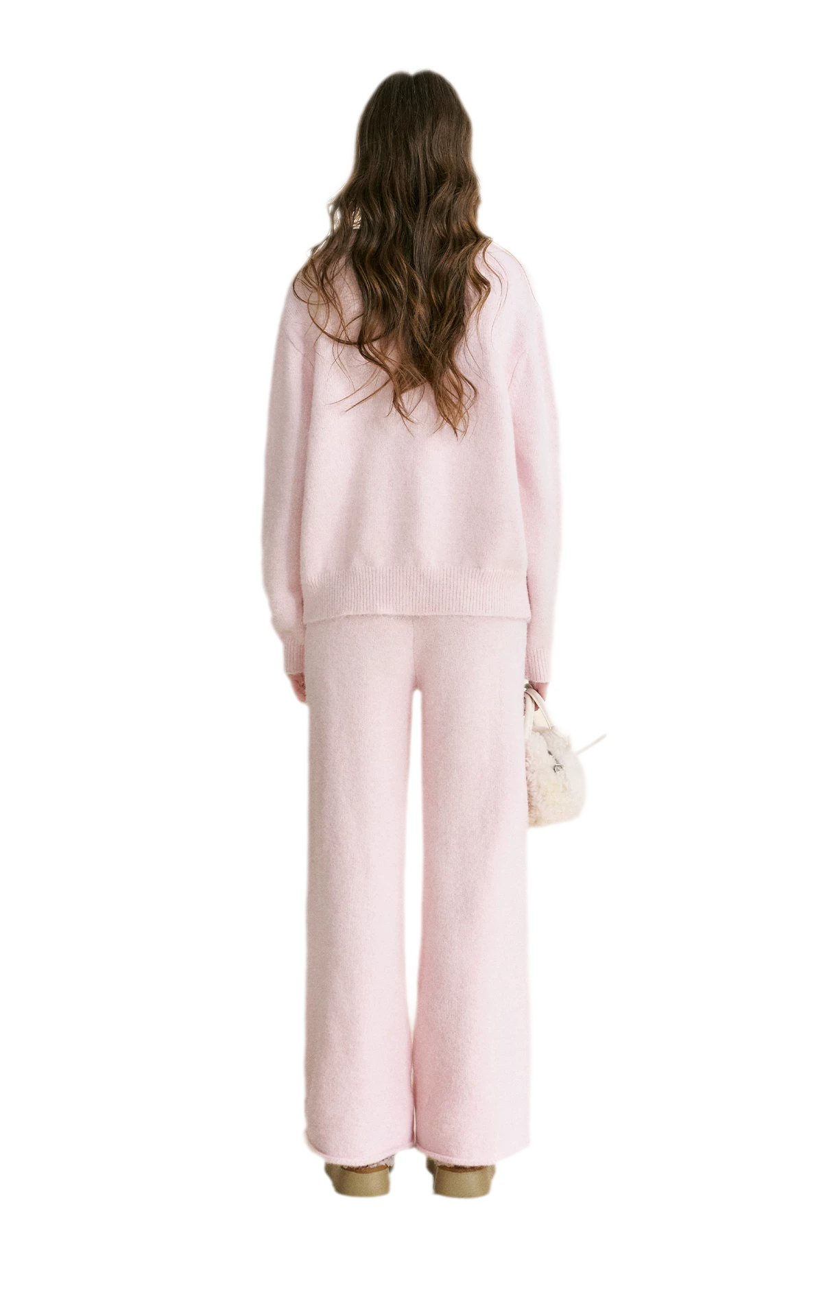 Wool Blend Collared Knit Set