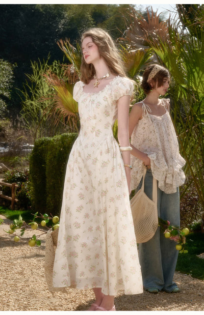 Cream Rose Holiday Rose Dress