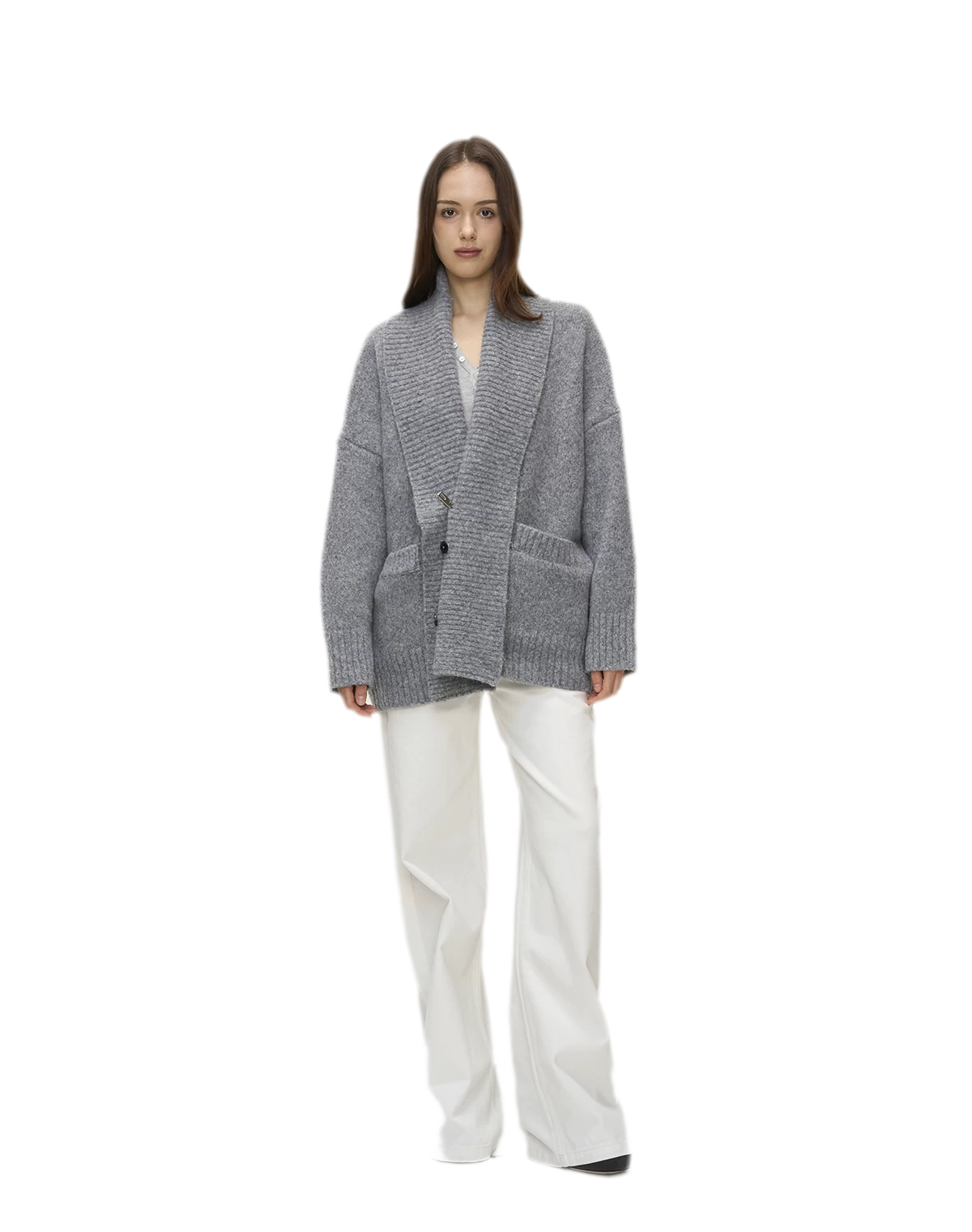 Dense Knit Shawl Cardigan