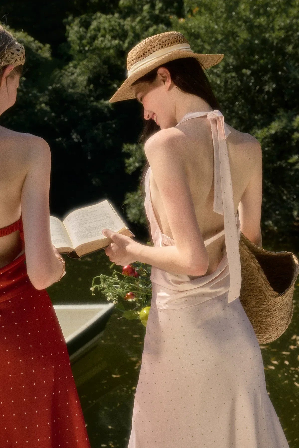 Satin Polka Dot Dress