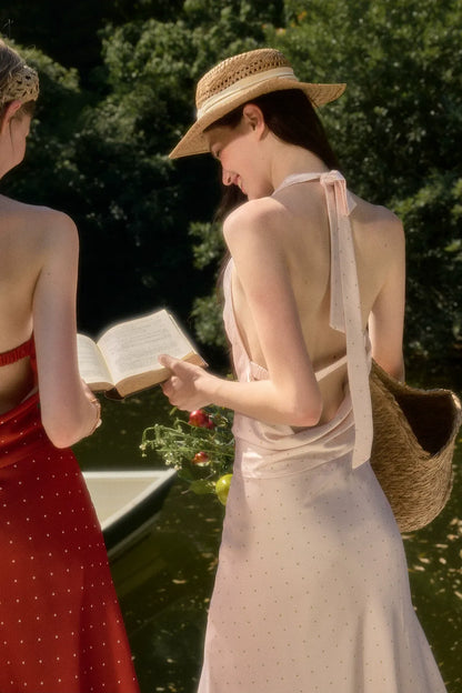 Satin Polka Dot Dress
