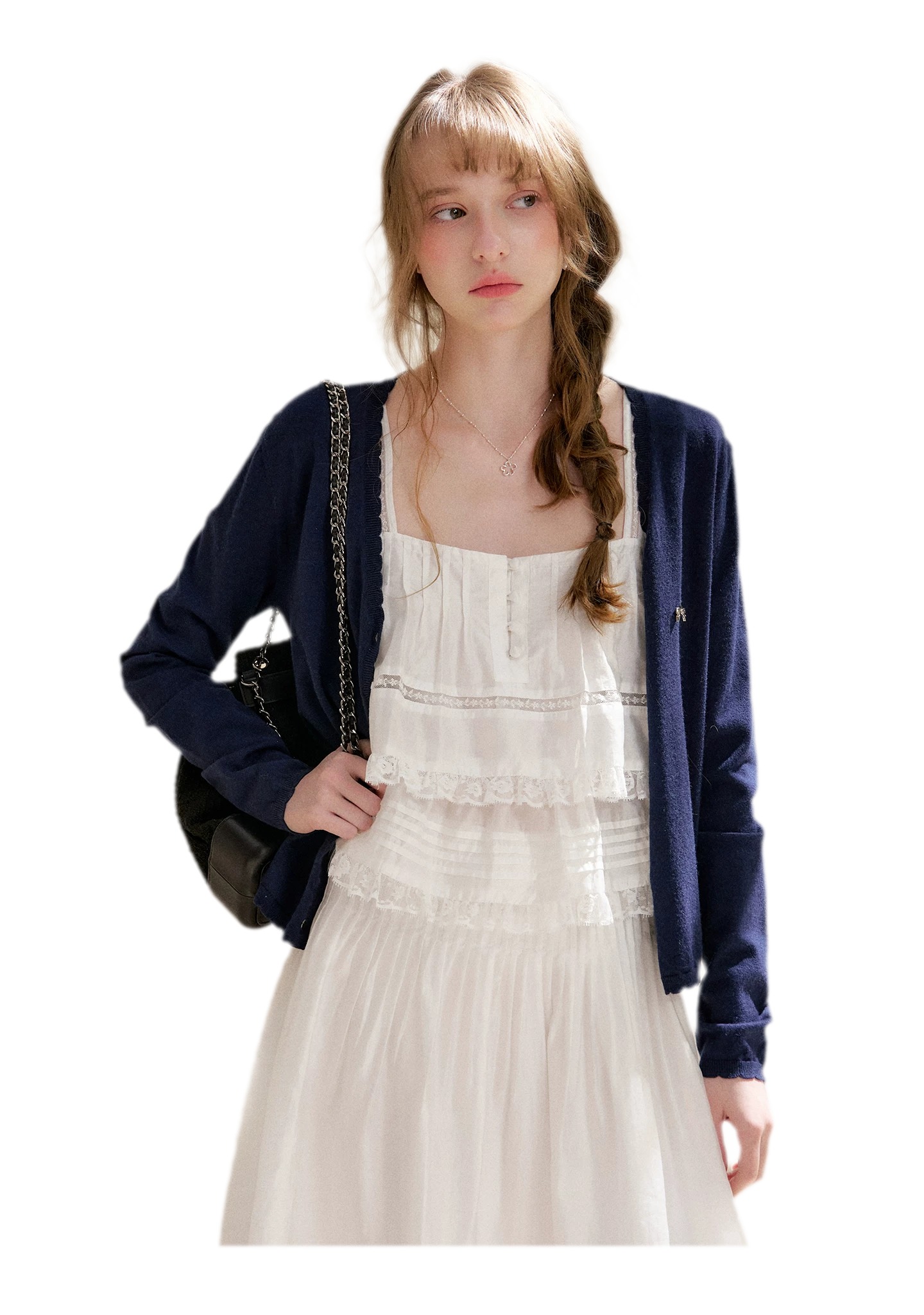 Lace Edge Camisole and Skirt Set
