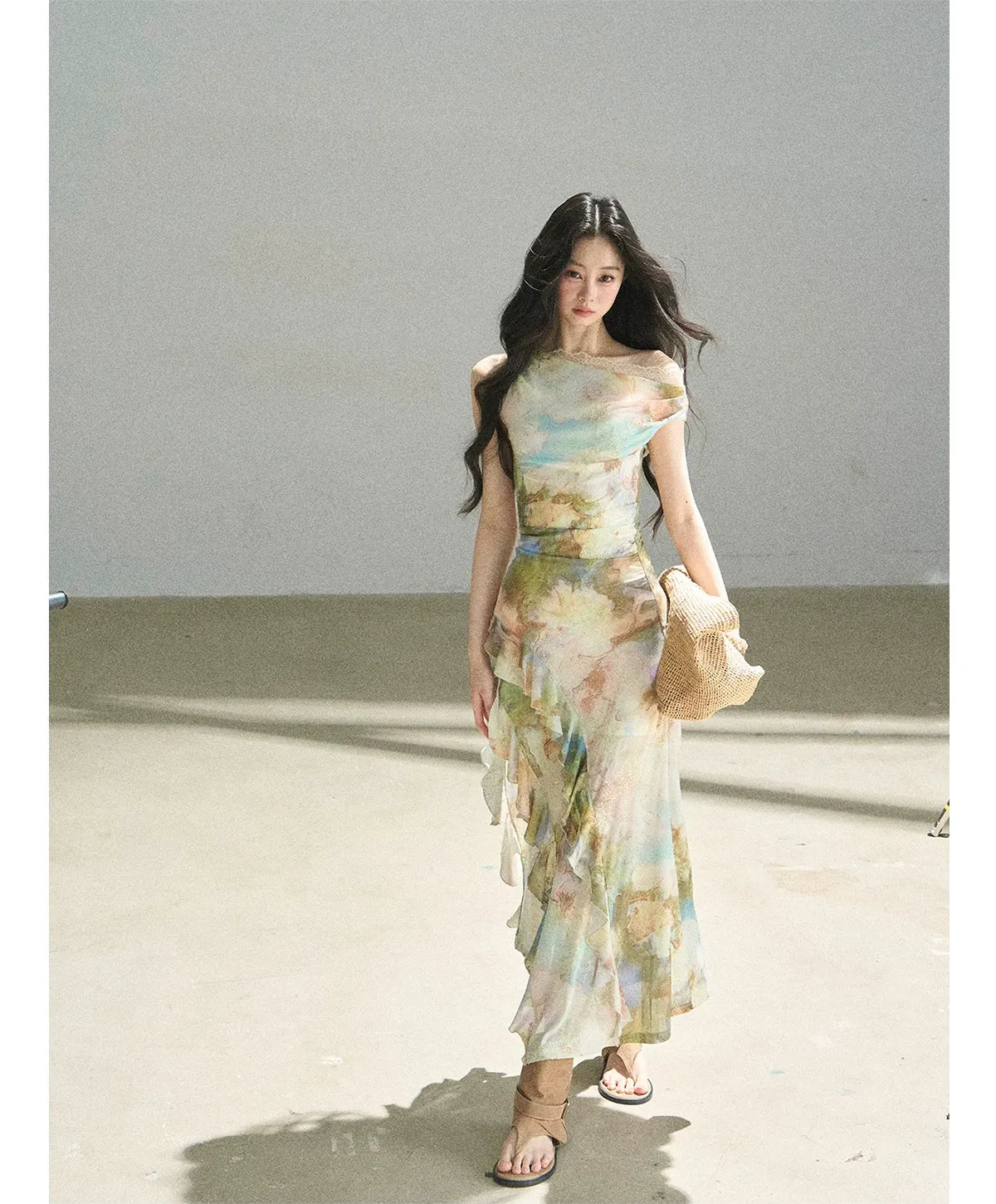 Floral Off-Shoulder Maxi Dress