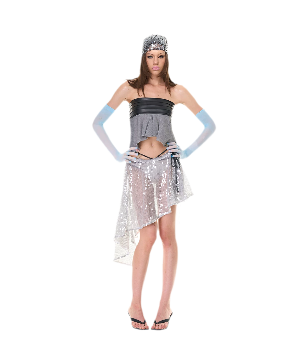 Shimmering Asymmetric Cover-Up