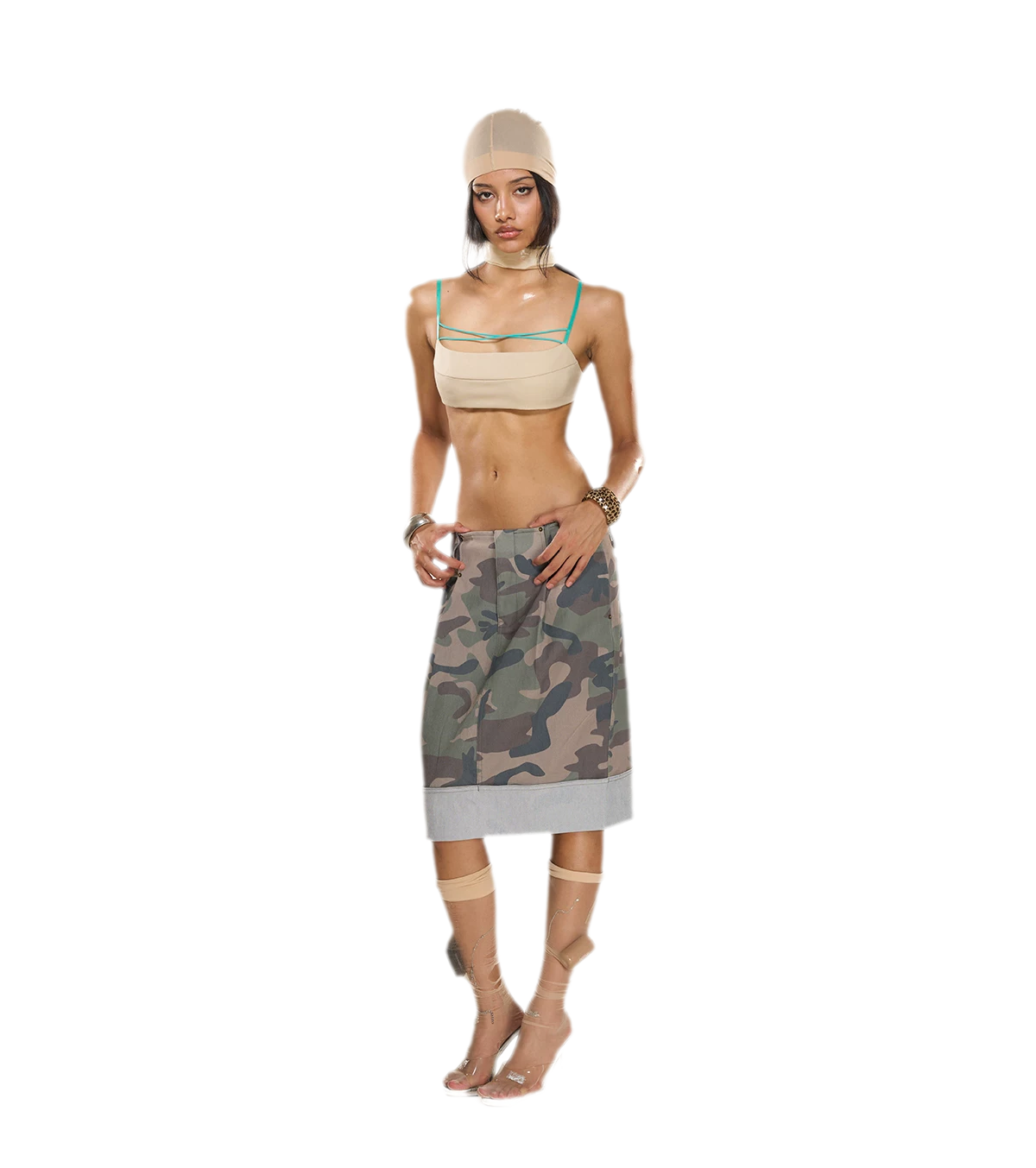 Textured Cutout Halter Camisole