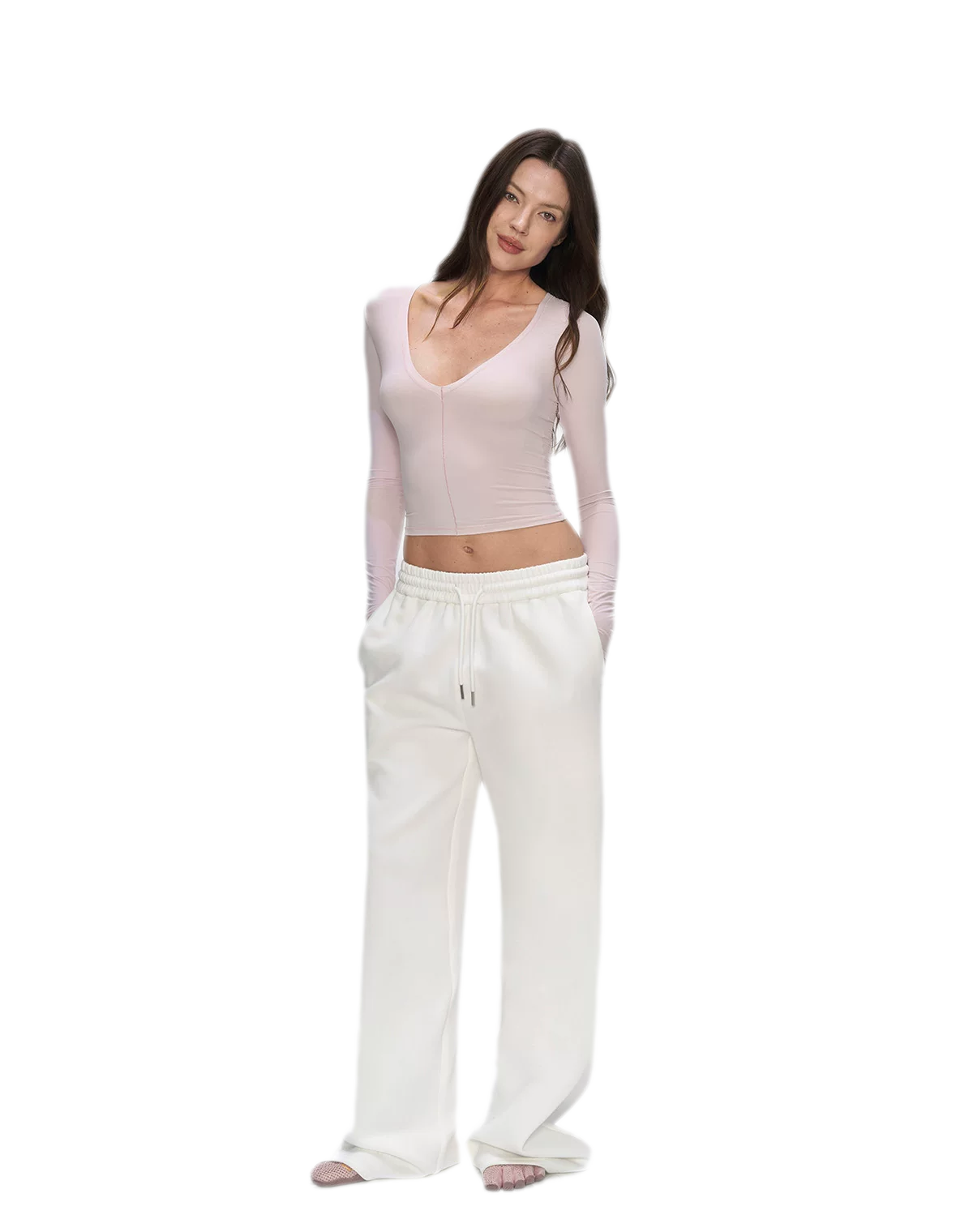 Air Cotton Wide-Leg Sweatpants