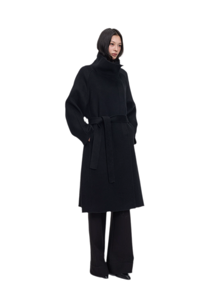 Double-Faced Wool Belted Coat