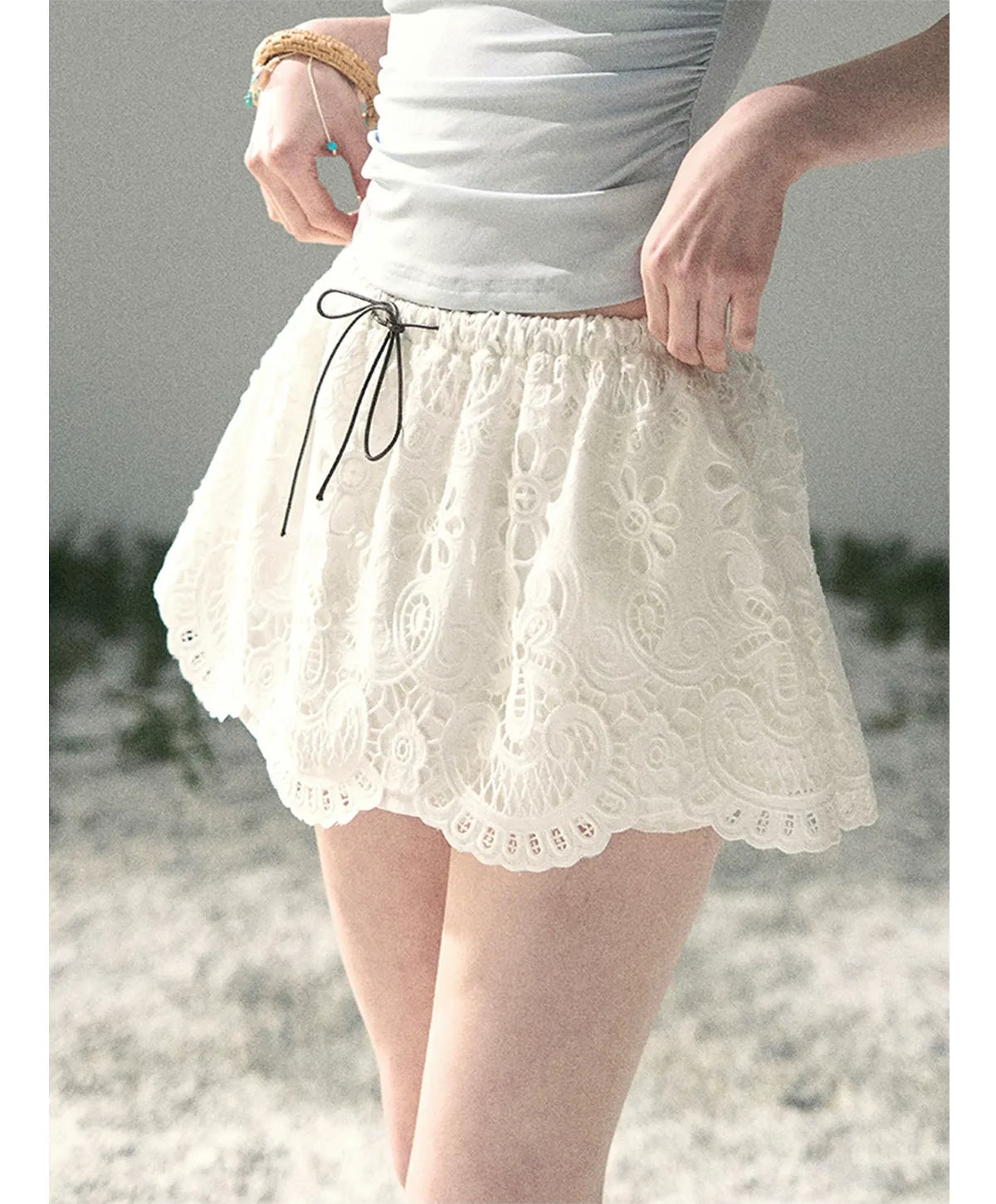 Lace A-Line Mini Skirt