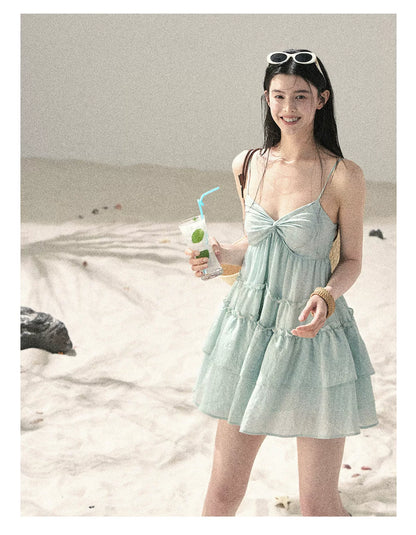 "Mossy Stone Steps" Summer Beach Camisole Dress