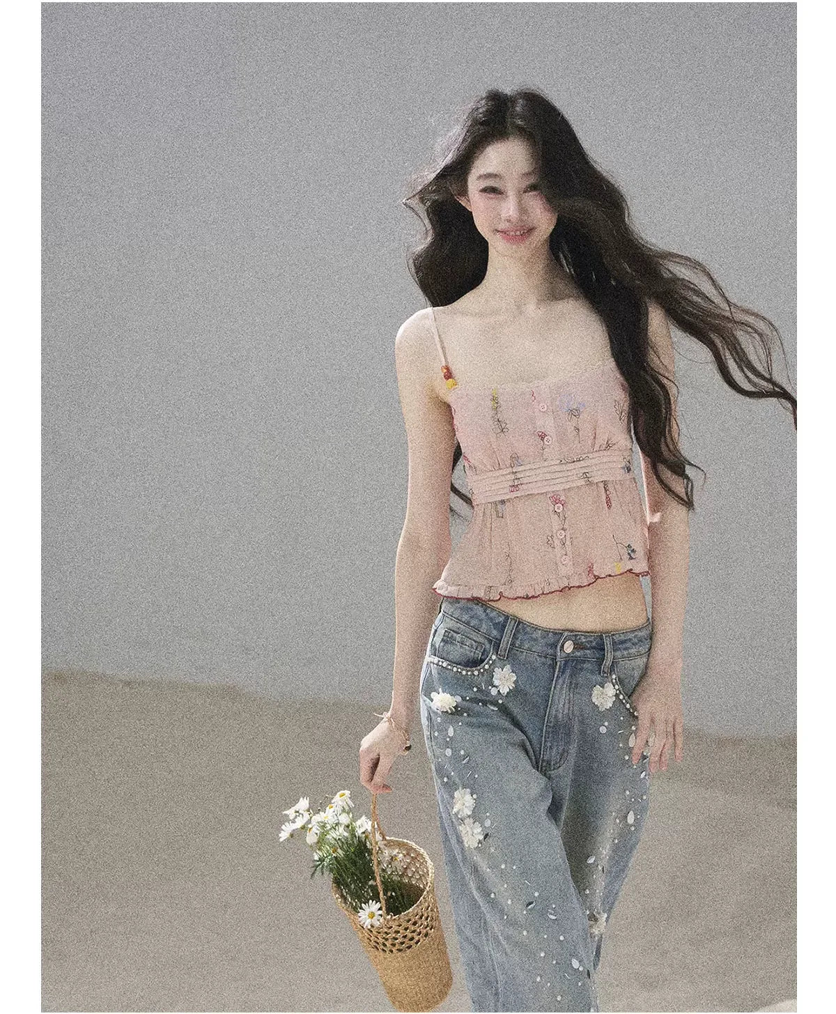 Embellished Wide Leg Jeans