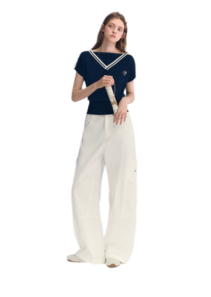 Contrast Trim Knit Top
