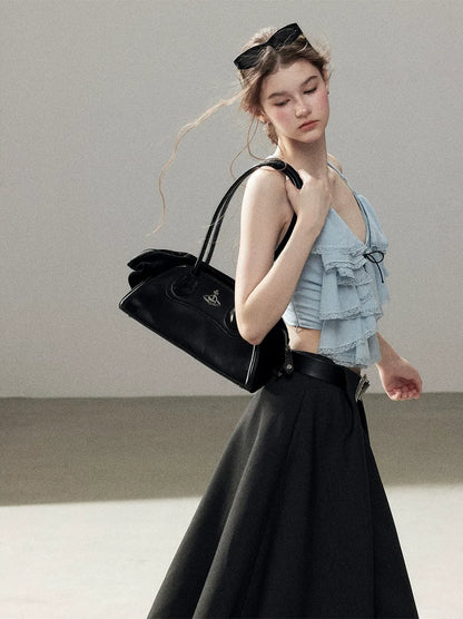 Pleated V-Neck Set