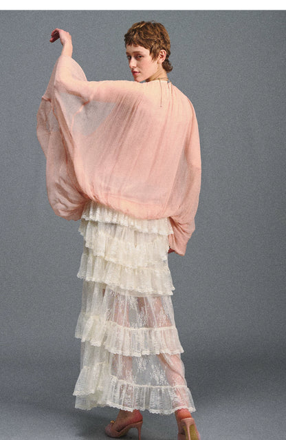 Cape Chiffon Blouse
