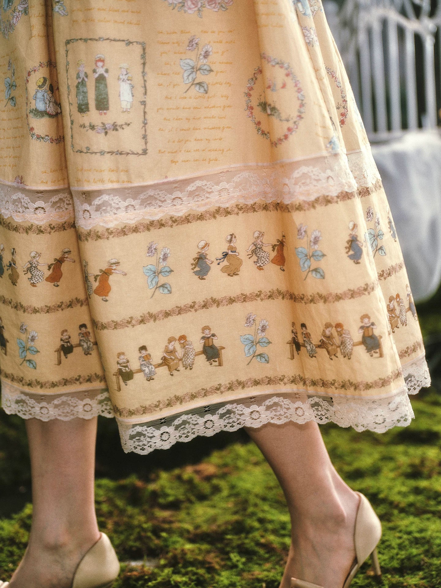 French Country Cotton Floral Dress