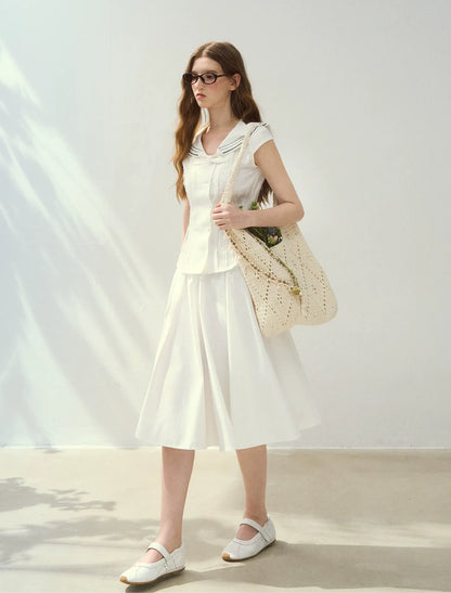 Sailor Collar Skirt Set