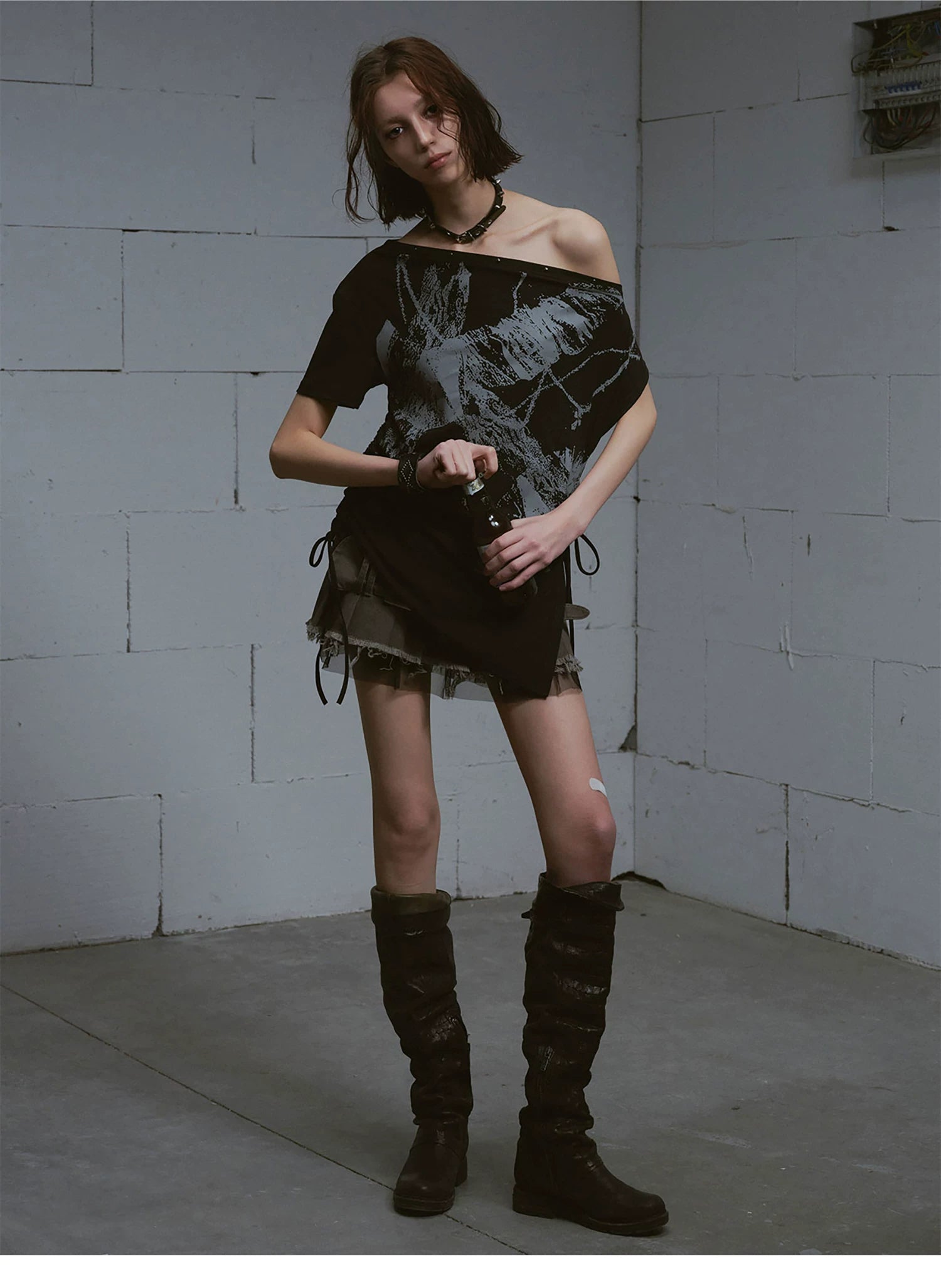 Distressed Punk Shoulder Tee