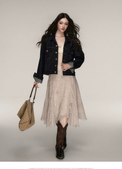 Raw Denim Cropped Jacket