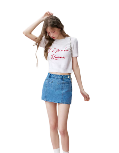Colorblock Wool Knit Tee