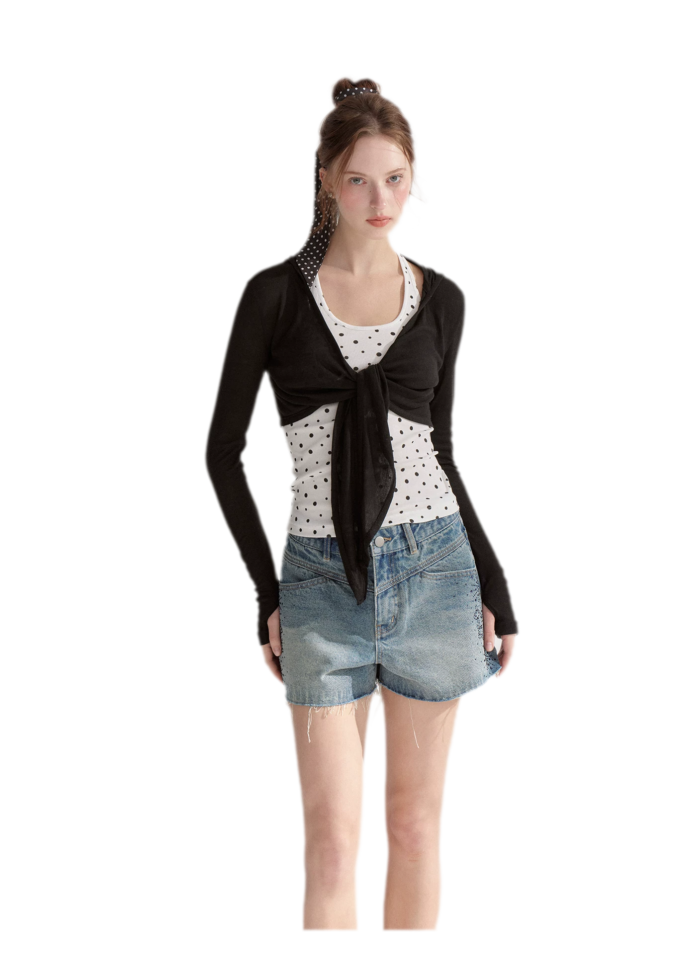 Tie Front Shrug Tank