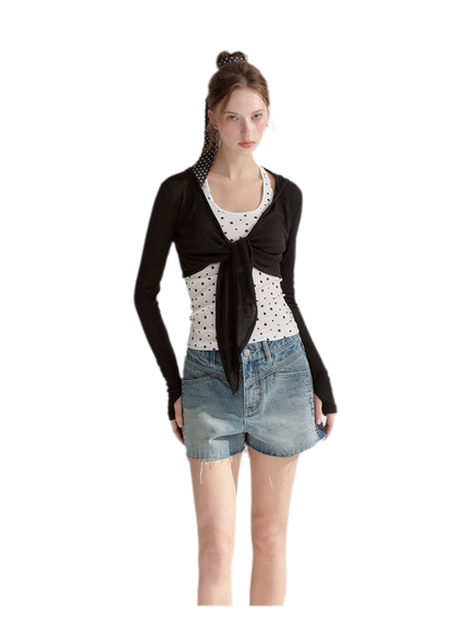 Tie Front Shrug Tank