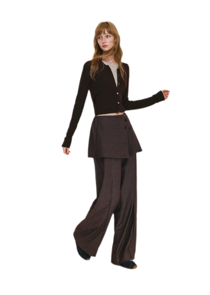 Fine Knit Contrast Cardigan