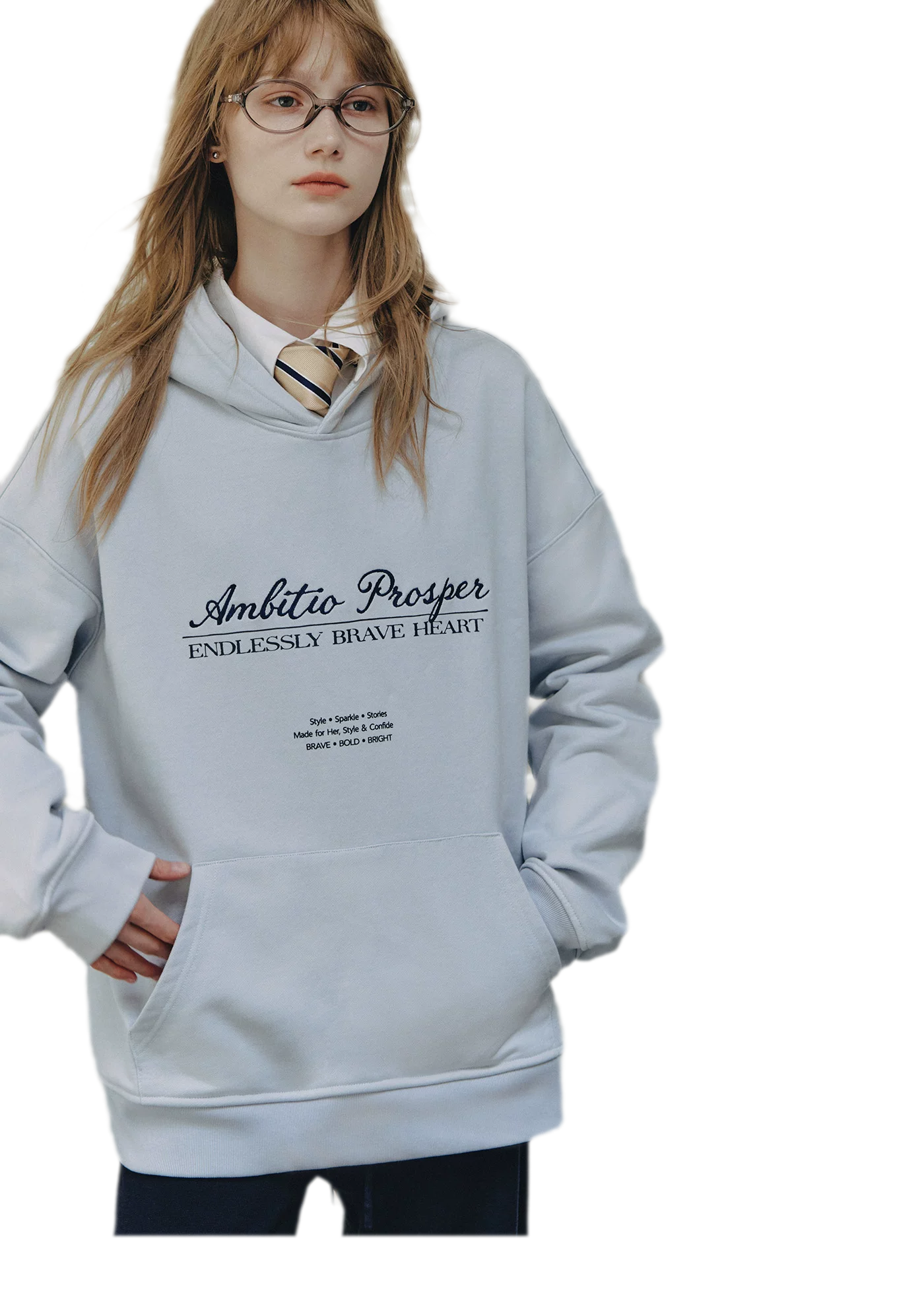 Embroidered Cotton Hooded Sweatshirt