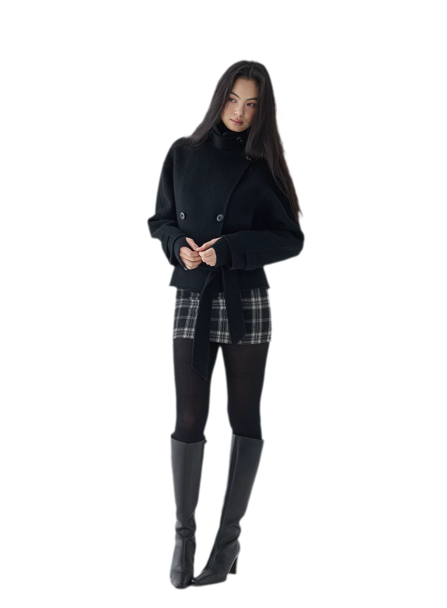 Double-Faced Wool Short Coat