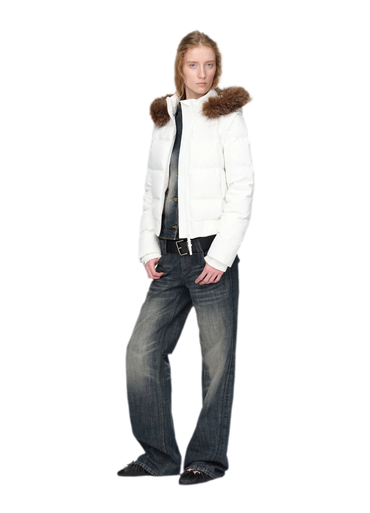 Perlmuttglänzende Steppdaunenjacke