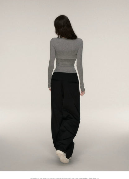 Soft Fitted Layered Top Set