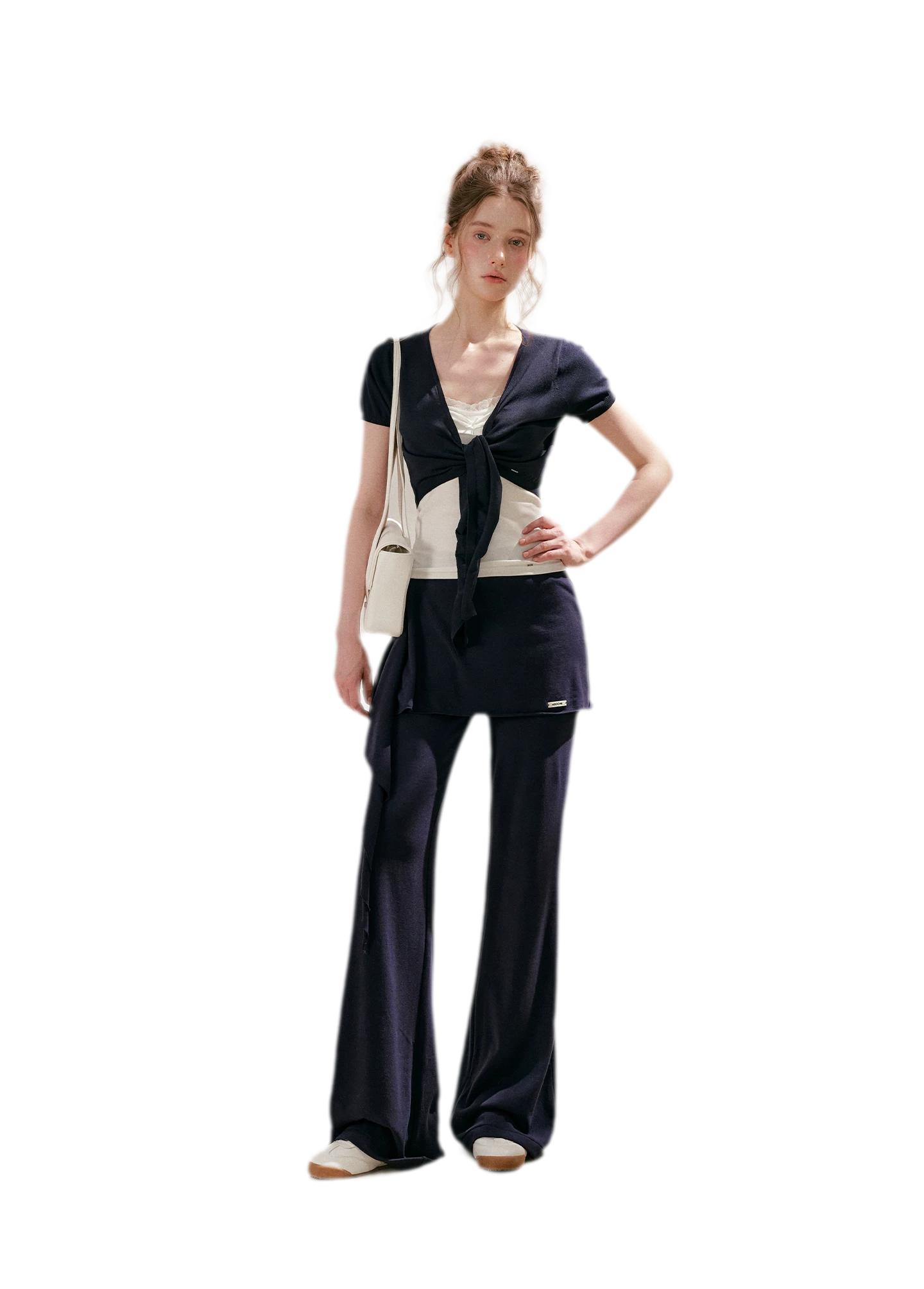 Wrap Tie Flared Pants