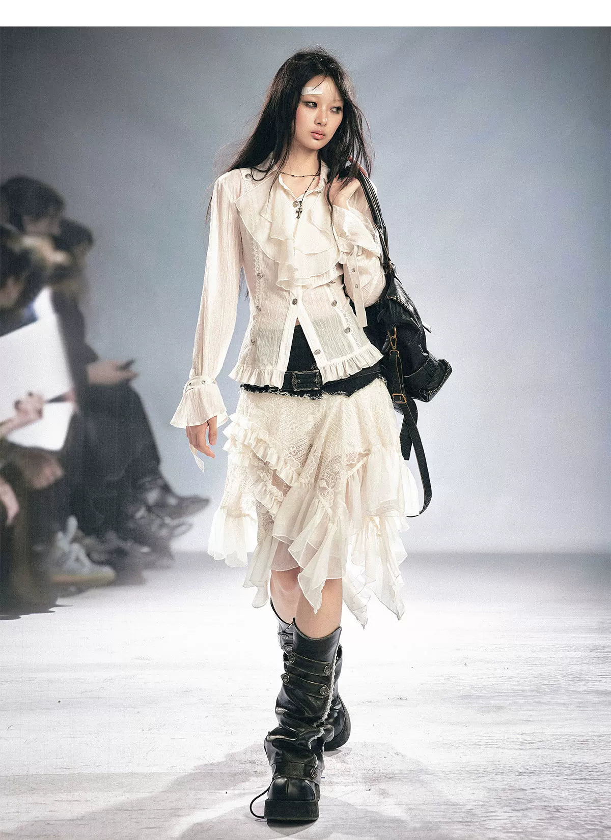 Gothic Ruffled Chiffon Shirt