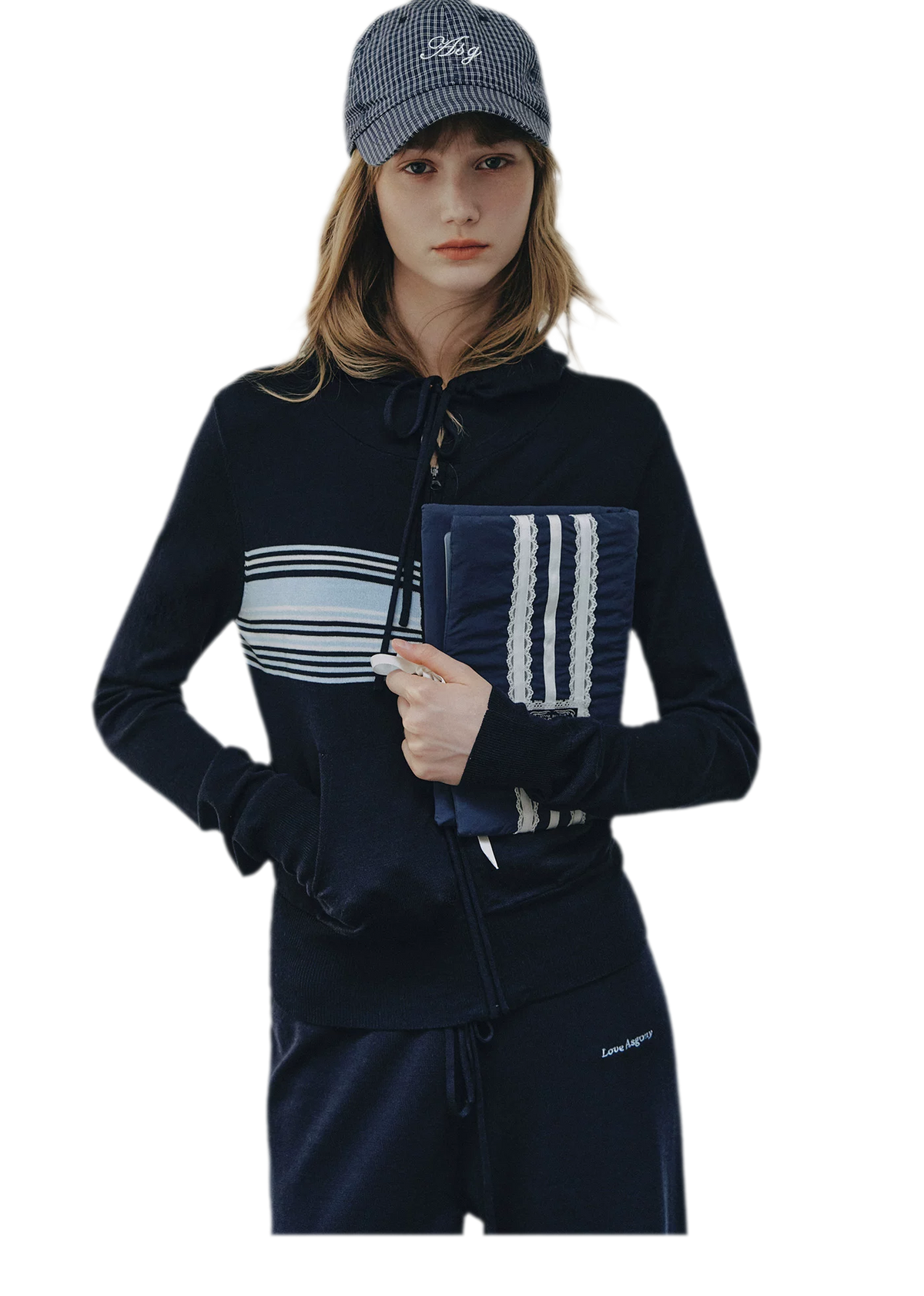 Striped Hooded Three-Piece Set