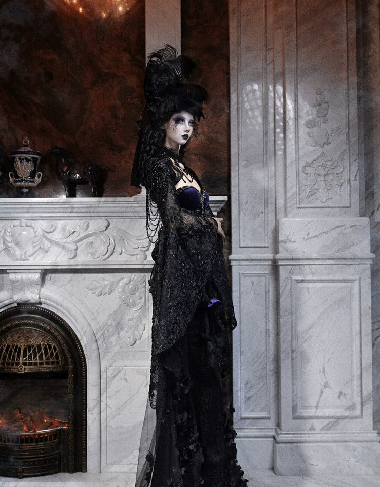 Beaded Lace Sleeve Overlay